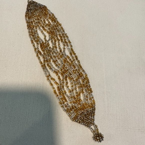 Beaded bracelet plus Stretch bangle bracelet plus Set of 2 wood bangles. - Picture 2 of 15